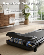 Tapis roulant con dettagli del motore in un ambiente domestico