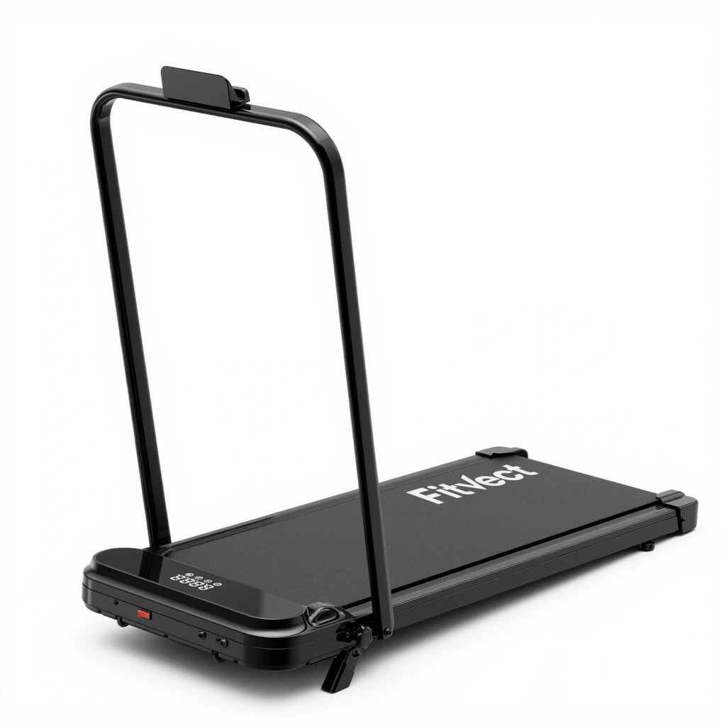 Fitvect C1F treadmill, walking pad with handrail 