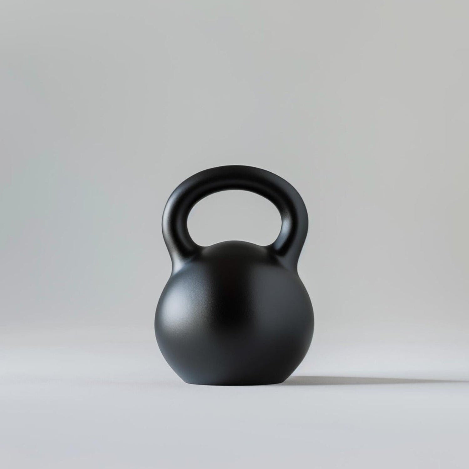 Kettlebell Fitvect da 10 kg di colore nero su sfondo grigio chiaro