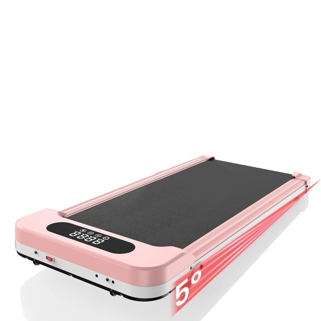 Macchina dimagrante rosa e bianca con display digitale su sfondo bianco