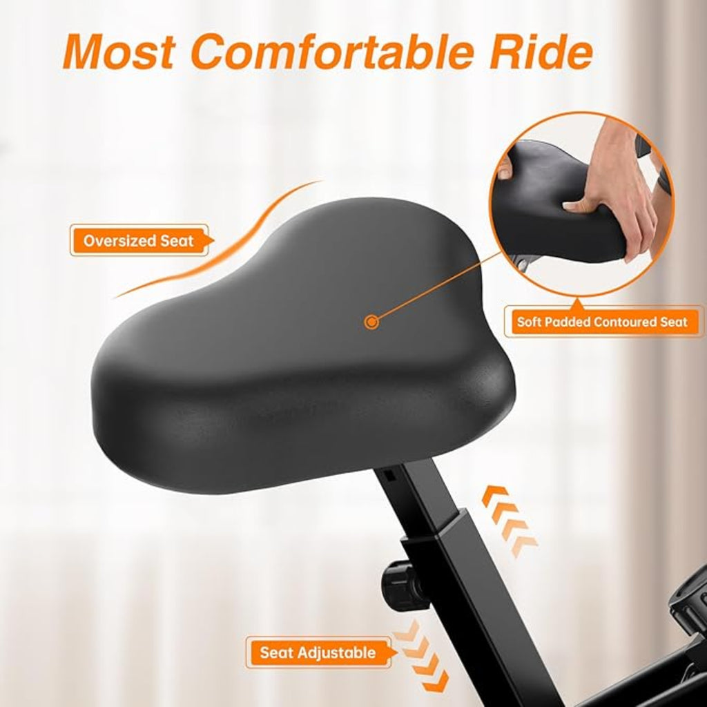 Sellino per bicicletta dal design oversize e morbido, con etichetta "Most Comfortable Ride".