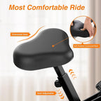 Sellino per bicicletta dal design oversize e morbido, con etichetta "Most Comfortable Ride".